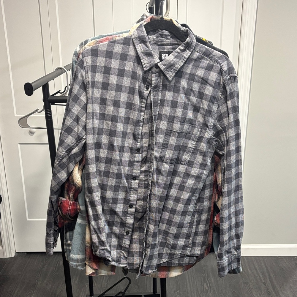 5 RSQ/Goodfellow Flannel Shirts